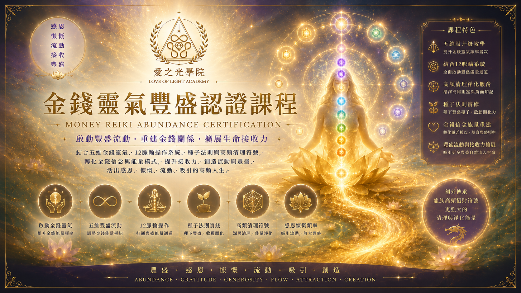 五維.金錢靈氣三階段證書認證課