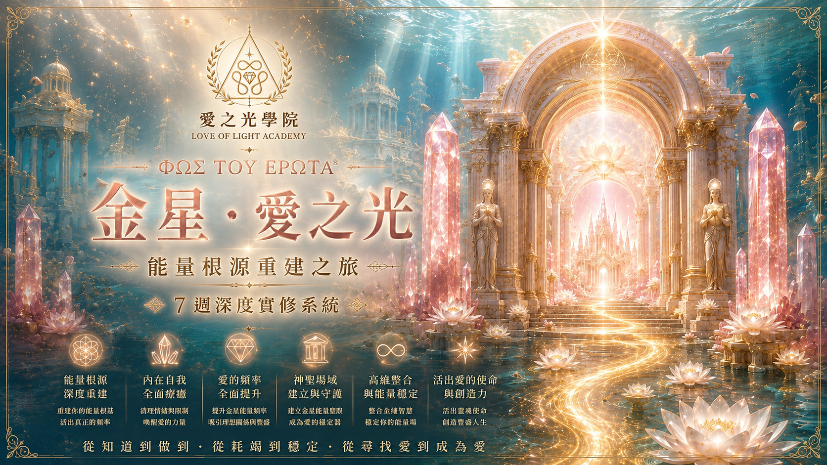 ΦΩΣ ΤΟΥ ΕΡΩΤΑ®️「金星‧愛之光」深度實修系統｜能量根源重建之旅
